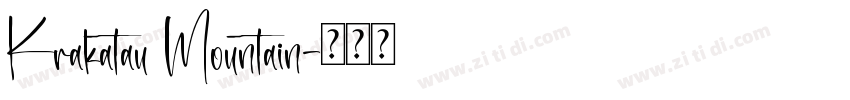 Krakatau Mountain字体转换